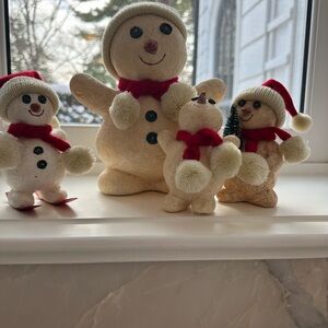 Dept 56 Billy Button Snowmen Figures Vintage Christmas Figurines Decor